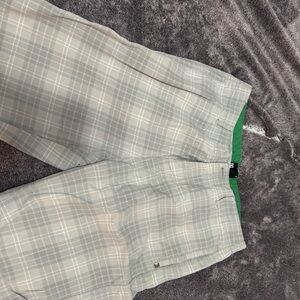 DC Gray and Green Plaid Pants